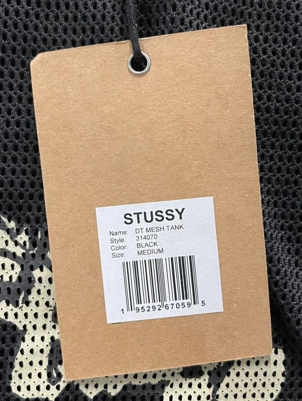 STUSSY X Denim Tears Double Wreath Gym Tank Men's Size M Black NWT